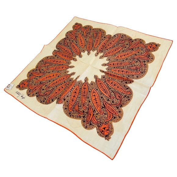 Vintage Tammis Keefe Handkerchief Persian Pickle Paisley Empire Near East READ - Picture 4 of 12